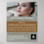 Vrouwelijk model, modellenbureau, modelagent poster (Voorkant)