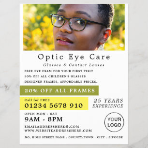 Vrouwelijk Model, Opticien, Technisch Beoefenaar Flyer