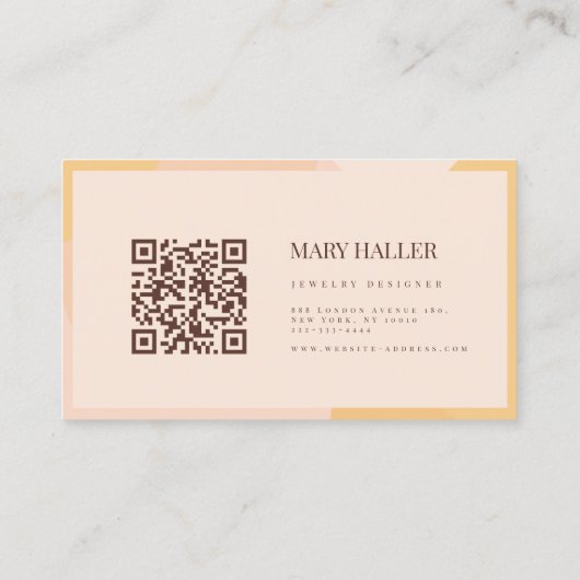 Vrouwelijk Modern Boho Visitekaartje (Achterkant)