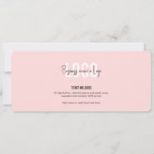 Vrouwelijk Modern Event Ticket Company Cadeaubon Kaart (Achterkant)