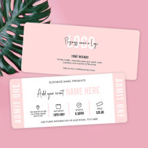 Vrouwelijk Modern Event Ticket Company Cadeaubon
