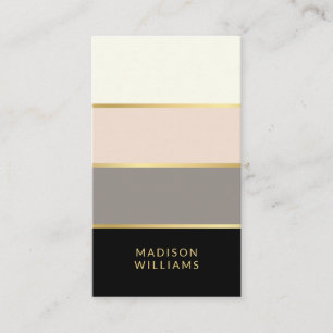 Vrouwelijk modern minimalistisch strepenpatroon visitekaartje