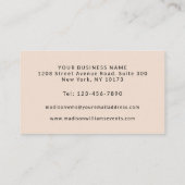 Vrouwelijk Modern Minimalistisch Stripes Patroon Visitekaartje (Achterkant)