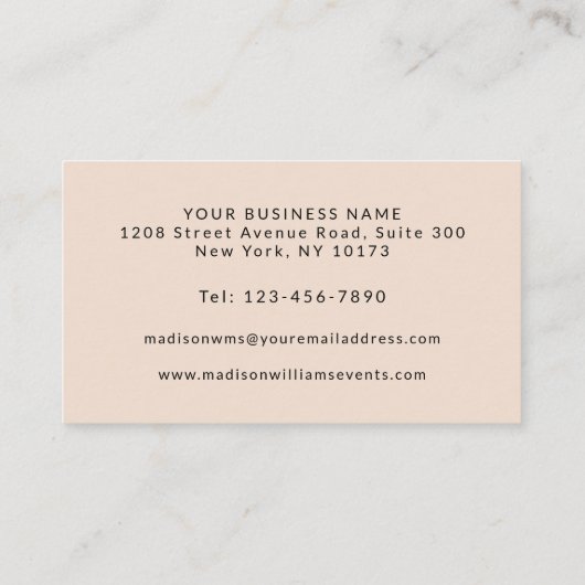 Vrouwelijk Modern Minimalistisch Stripes Patroon Visitekaartje (Achterkant)