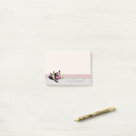 Vrouwelijk Modern Trendy,Kant,Make-up Post-it® Notes (Op bureau)