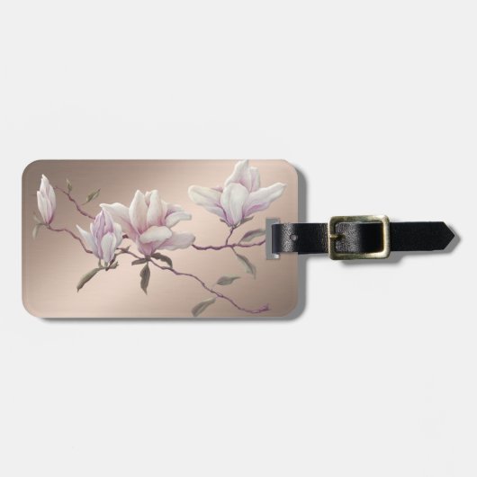 Vrouwelijk Moderne Chic Magnolia Bagagelabel (Voorkant horizontaal)