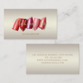 Vrouwelijk Moderne Professional,Lippenstift Visitekaartje (Voorkant / Achterkant)