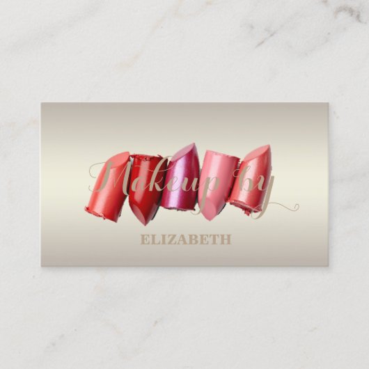 Vrouwelijk Moderne Professional,Lippenstift Visitekaartje (Voorkant)