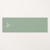 Vrouwelijk Monogram Schrift Calligrafie Yogamat (Voorkant (horizontaal))