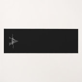 Vrouwelijk Monogram Schrift Calligrafie Yogamat (Voorkant (horizontaal))