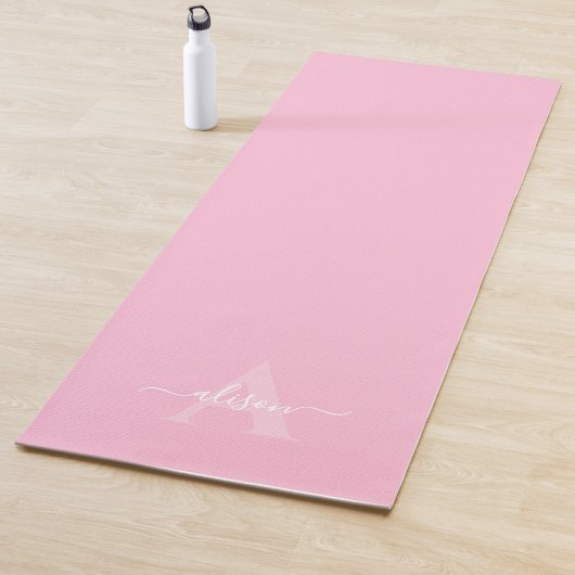 Vrouwelijk monogram schrift kalligrafie yogamat