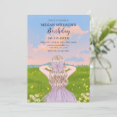 Vrouwelijk natuur meisje kaart (Staand voorkant)