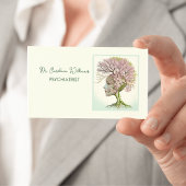 Vrouwelijk neurologisch professioneel bloemenbrein visitekaartje