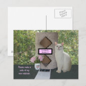 Vrouwelijk Nieuw Adres Briefkaart (Voorkant / Achterkant)