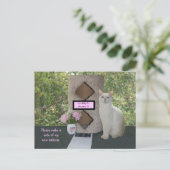 Vrouwelijk Nieuw Adres Briefkaart (Staand voorkant)