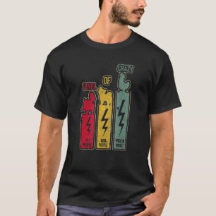 Vrouwelijk Niveau Van Gekke Kip Kip Persoon T-shirt