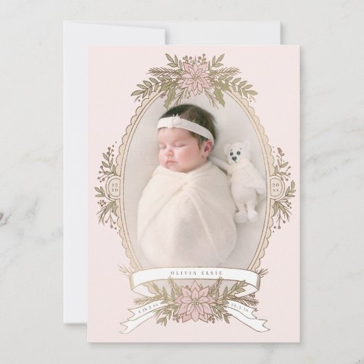 Vrouwelijk ovaal lijst lint en vakantie groen (Voorkant)