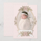 Vrouwelijk ovaal lijst lint en vakantie groen (Voorkant / Achterkant)