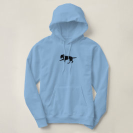 Vrouwelijk overhemd met snoepgoed zwart lab hoodie