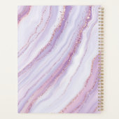 Vrouwelijk Paarse en gouden marmer | Je naam Planner (Achterkant)