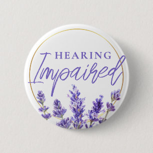 Vrouwelijk Paarse Lavendel Bloem Slechthorend Ronde Button 5,7 Cm