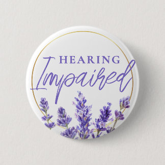 Vrouwelijk Paarse Lavendel Bloem Slechthorend Ronde Button 5,7 Cm