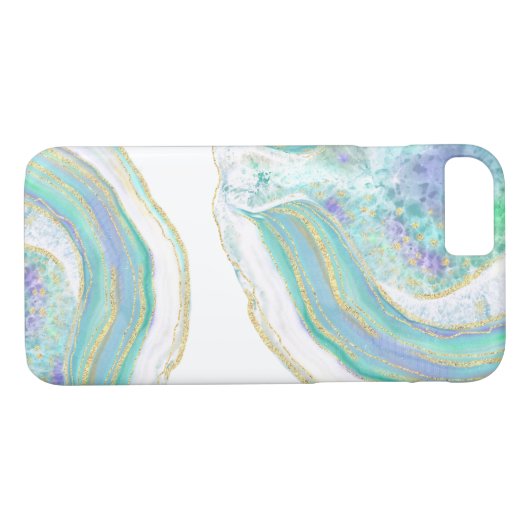 vrouwelijk pastelagaatpatroon Case-Mate iPhone case (Achterkant (Horizontaal))
