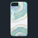 vrouwelijk pastelagaatpatroon 	iPhone 8/7 hoesje<br><div class="desc">Een prachtig vrouwelijk pastel agaatpatroon in de kleuren aqua,  paarse,  blauw en goud op een witte achtergrond voegen een stijlvolle look toe aan je telefoon. Dit hoesje is beschikbaar voor verschillende telefoonhoesmodellen.</div>