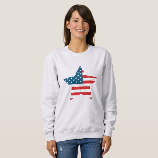 Vrouwelijk Patriottisch Sweatshirt (Voorkant volledig)