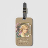   vrouwelijk portret op maat bagagelabel (Voorkant (verticaal))