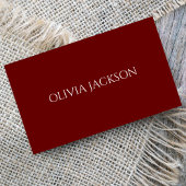 Vrouwelijk Rood Minimalistisch Schoon eenvoudig Visitekaartje