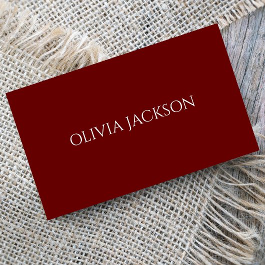 Vrouwelijk Rood Minimalistisch Schoon eenvoudig Visitekaartje