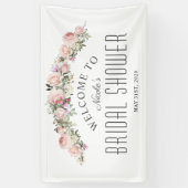 Vrouwelijk Roos Bloemen Vrijgezellenfeest Welkomst Spandoek (Verticaal)