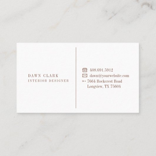 Vrouwelijk Roos Gold Willow Tree Leaf Pattern Visitekaartje (Achterkant)