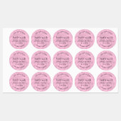 Vrouwelijk Roze Bad & Body Rond Product Waterdicht Labels (Vel)
