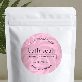 Vrouwelijk Roze Bad & Body Rond Product Waterdicht Labels