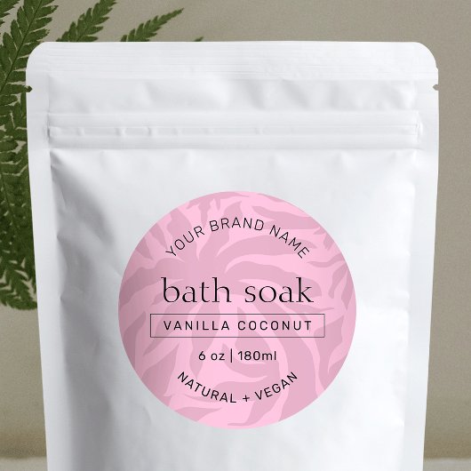 Vrouwelijk Roze Bad & Body Rond Product Waterdicht Labels