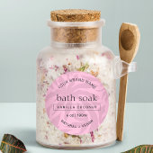 Vrouwelijk Roze Bad & Body Rond Product Waterdicht Labels