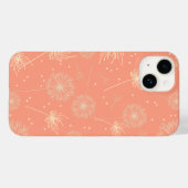 Vrouwelijk roze bloemenmotief van paardenbloem Case-Mate iPhone case (Achterkant (horizontaal))