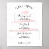 Vrouwelijk Roze Elegante Gelaagde Cake Smaken Poster (Voorkant)