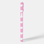 Vrouwelijk roze en witte harten iPhone Hoesje (Achterkant / Rechts)