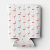 Vrouwelijk roze Flamingo patroon Blikjeskoeler (Achterkant)