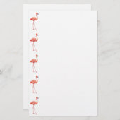 Vrouwelijk roze Flamingo patroon Briefpapier (Voorkant / Achterkant)