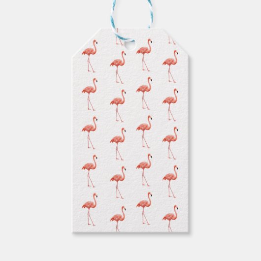Vrouwelijk roze Flamingo patroon Cadeaulabel (Voorkant)