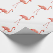 Vrouwelijk roze Flamingo patroon Cadeaupapier (Hoek)
