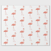 Vrouwelijk roze Flamingo patroon Cadeaupapier (Vlak)
