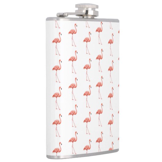 Vrouwelijk roze Flamingo patroon Heupfles (Rechts)