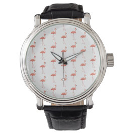 Vrouwelijk roze Flamingo patroon Horloge