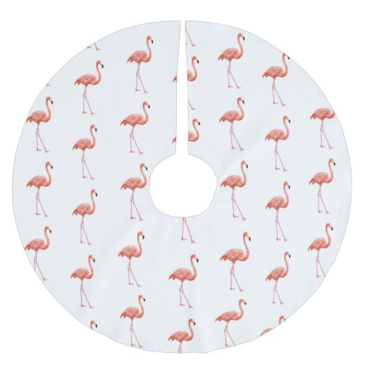 Vrouwelijk roze Flamingo patroon Kerstboom Rok (Voorkant)