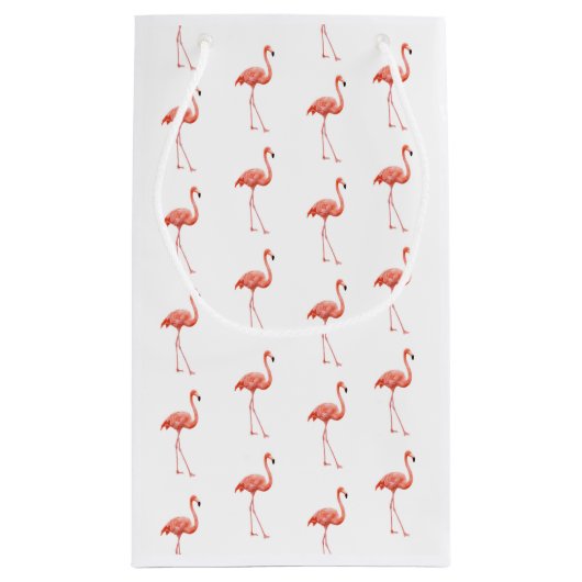 Vrouwelijk roze Flamingo patroon Klein Cadeauzakje (Achterkant)
